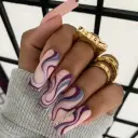 Ballet Wave Line Detachable Finished Product Nail Stickers view 1