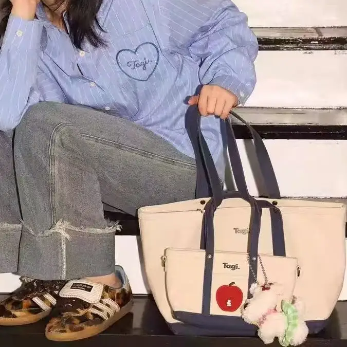 Retro One-Shoulder Canvas Tote Handbag Crossbody Bag