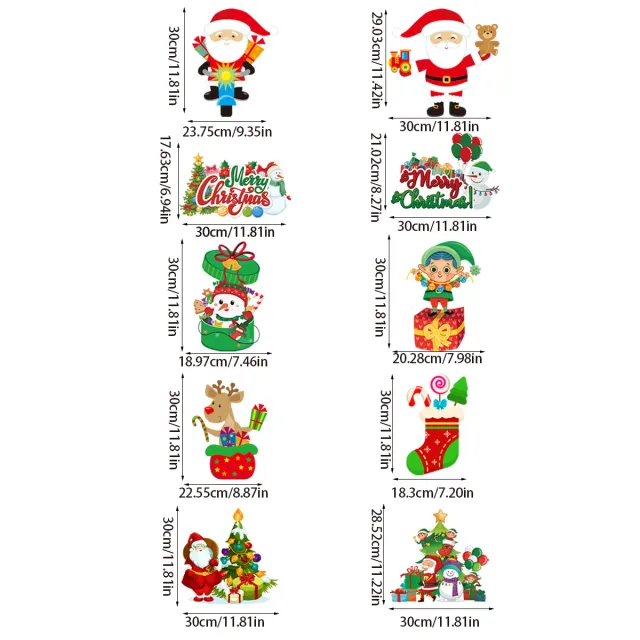 Home Christmas Decoration Door Hanging 10Pcs Set Style Three - Shop at LoveMi