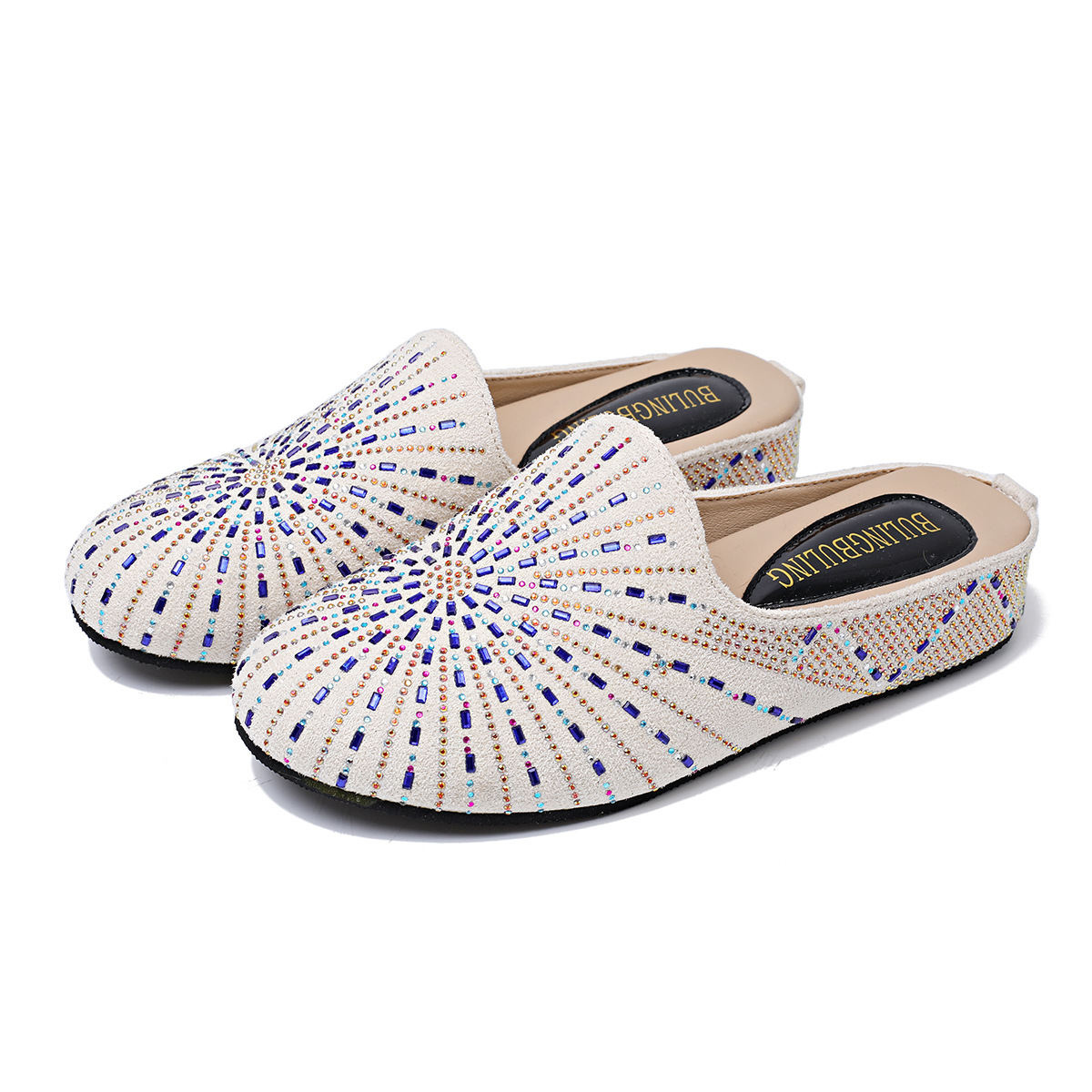 Rhinestone Flat Mule, picture 2 of 6