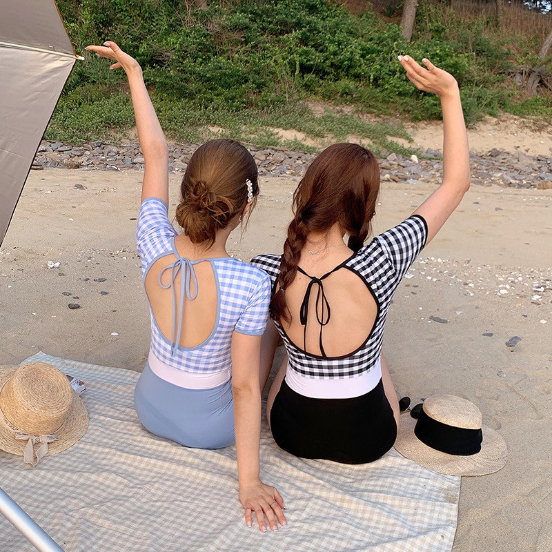 Conservative Thin Simple Plaid Jumpsuit