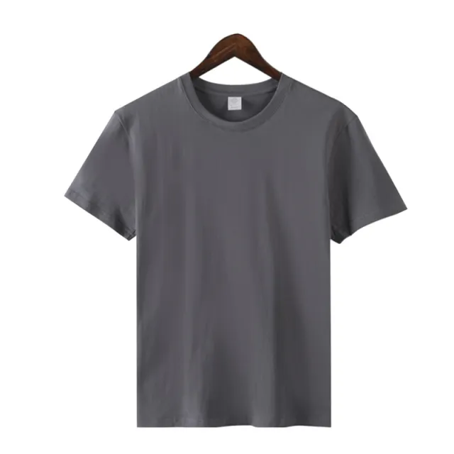 Versatile Cotton Casual Half Sleeve Round Neck T shirt Graphite Color - Shop at LoveMi