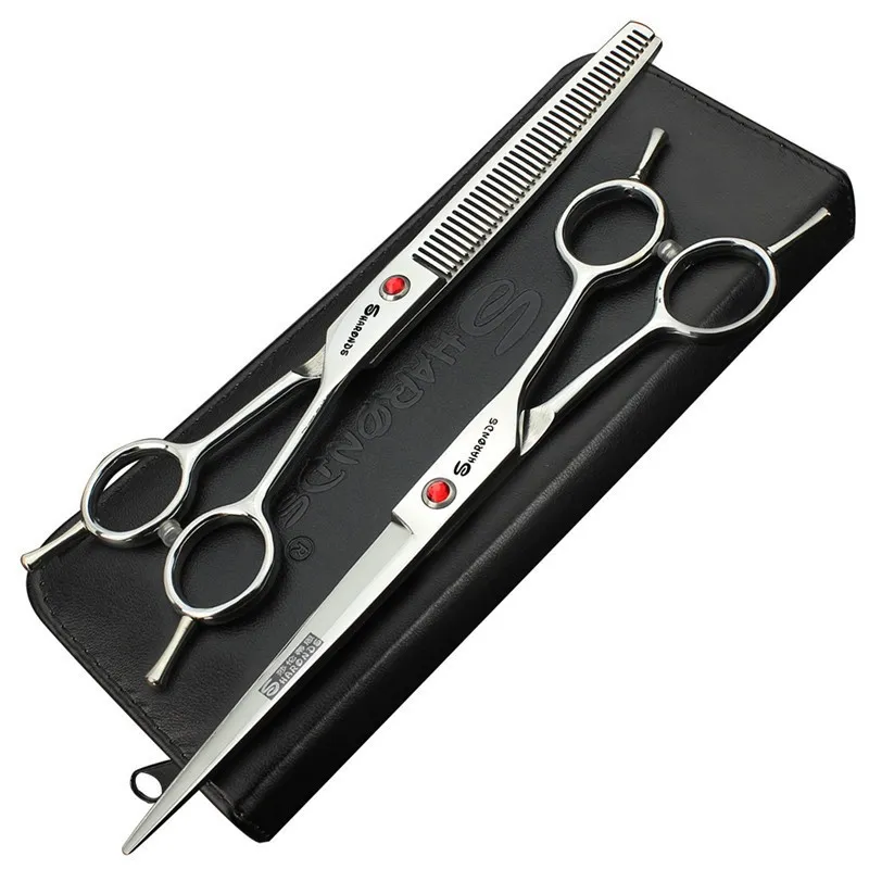 Poodle Professional Pet Grooming Tools - Silver Warped Scissors