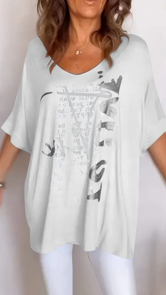Women's Creative Trendy Personalized Printed Top Style 36 S - Shop at LoveMi