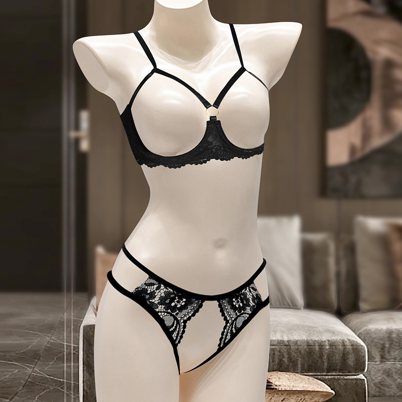 Sexy Lace Bralette Underwire Lingerie Set