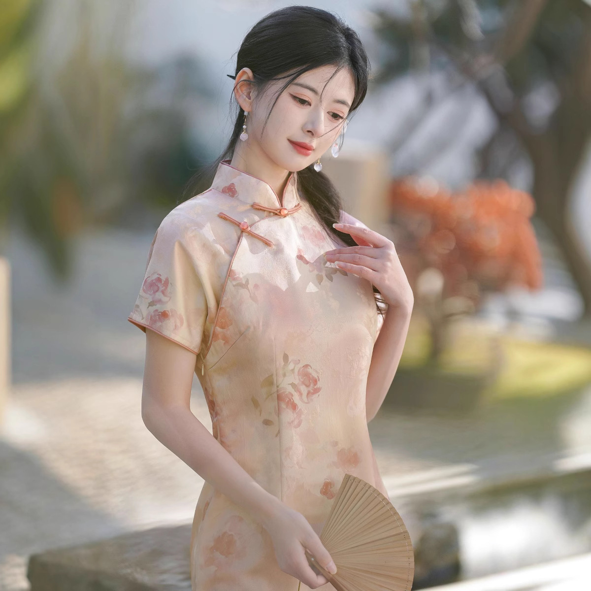 Comfortable Breathable Young Slimming Young Cheongsam Half Cardigan Improved Cheongsam