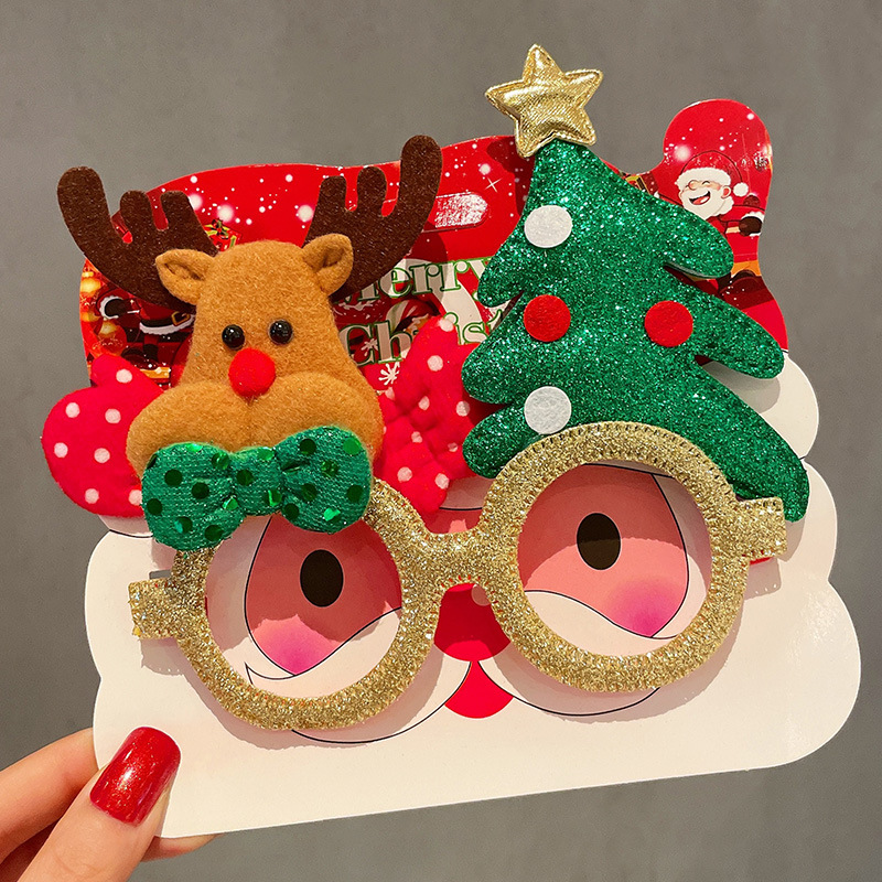 Christmas Elk Glasses Frame Dress Up Couple - Image 5