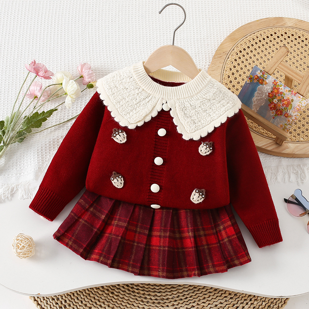 Korean-style Sweater And Skirt Set For Girls product image