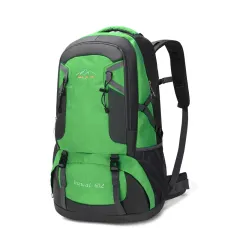 60L Large Capacity Backpack Men's Outdoor Hiking Leisure Travel Bag - Green - View 1