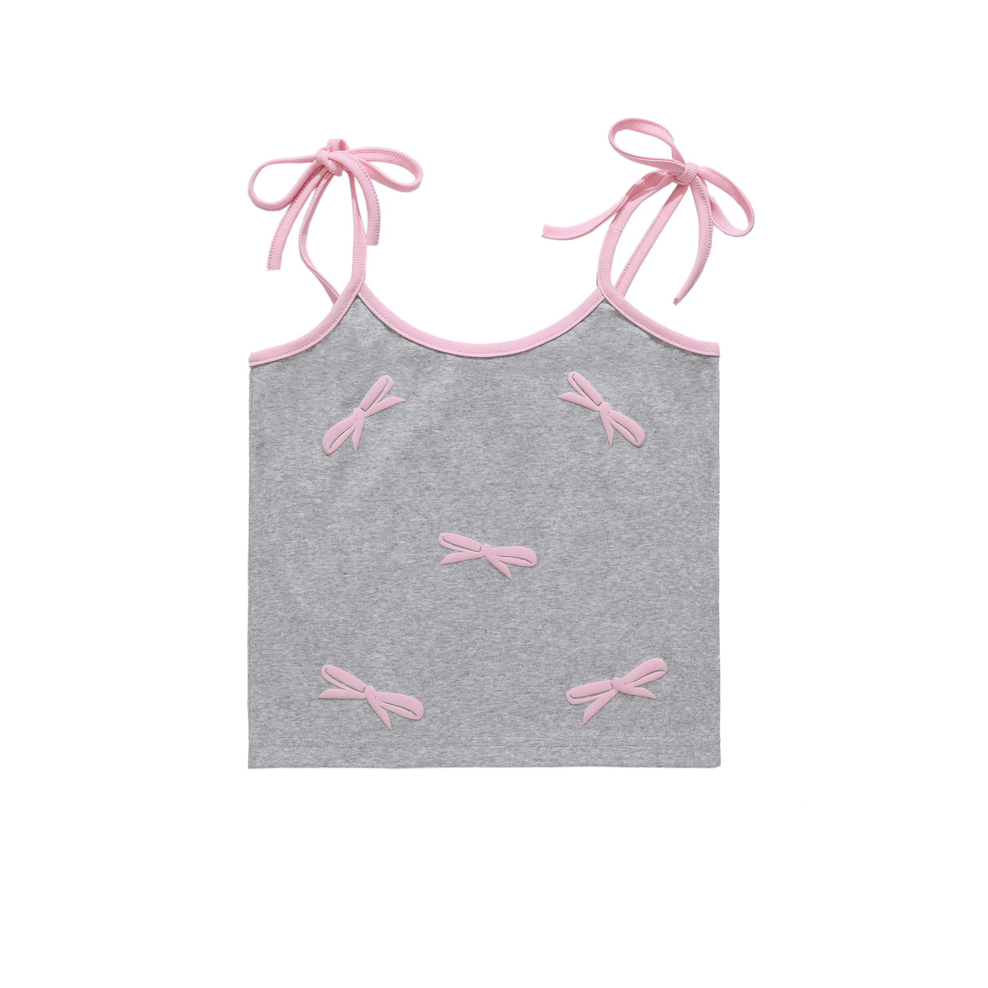 Women's Short Spaghetti Straps Outerwear Vest Gbx04 Shallow Flower Ash L - Shop at LoveMi