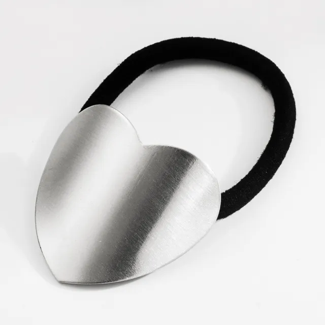 European And American Metal Glossy Surface Elastic Hair Ring Silver Love - Shop at LoveMi