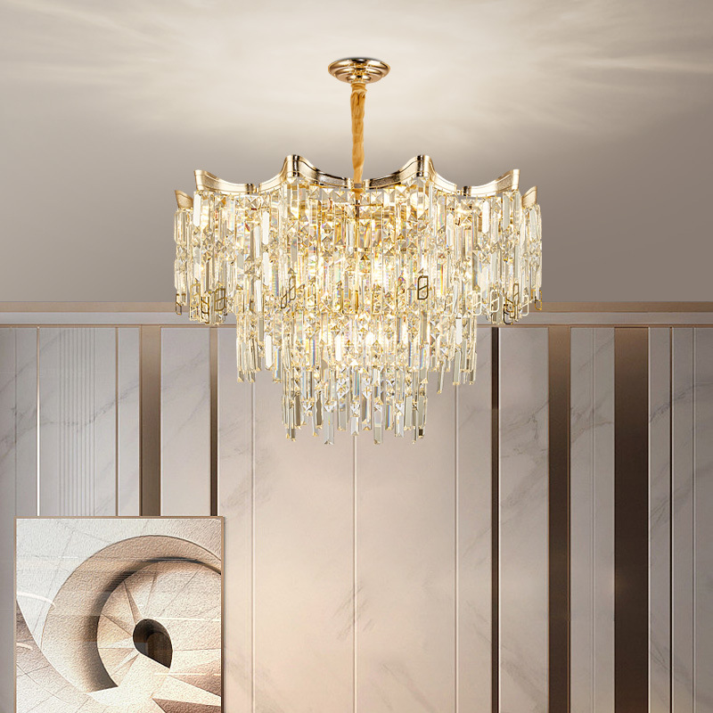 Affordable Luxury Crystal Chandelier Grand Post-modern Minimalist Lamp Tassel Bedroom Lighting Fixture