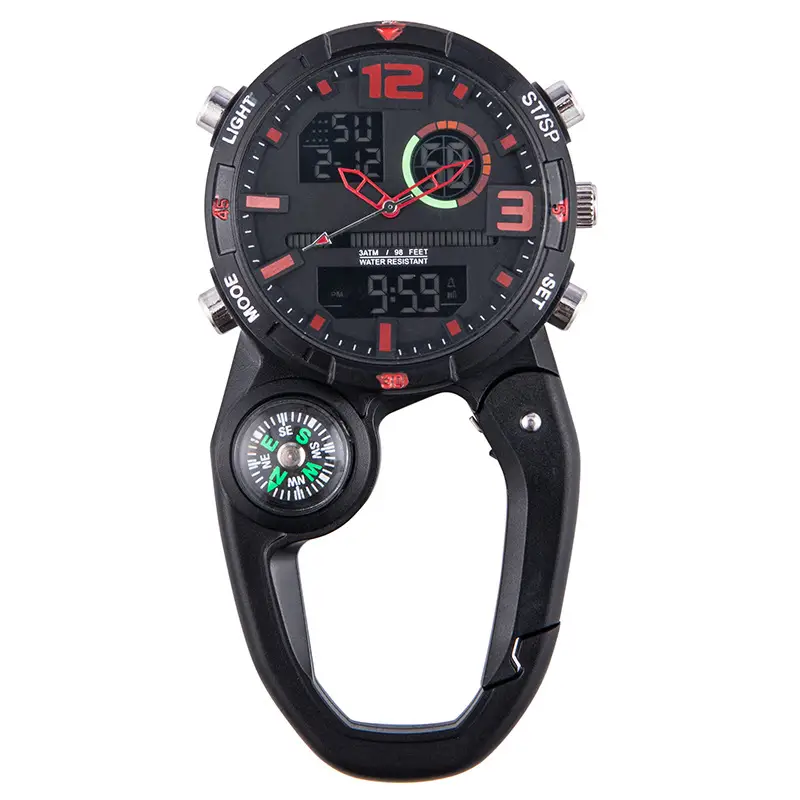 Compass Round Screen Outdoor Mountaineering Buckle Watch Multifunctional