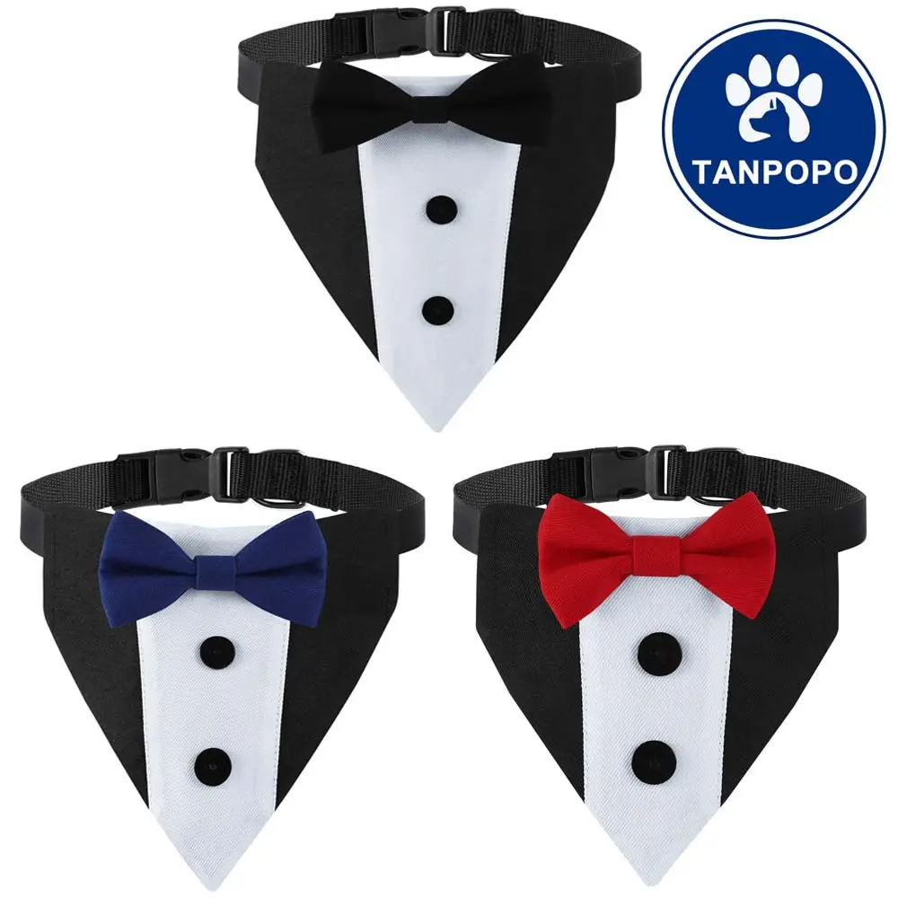 Pet Dog Triangular Scarf Saliva Bib Bow