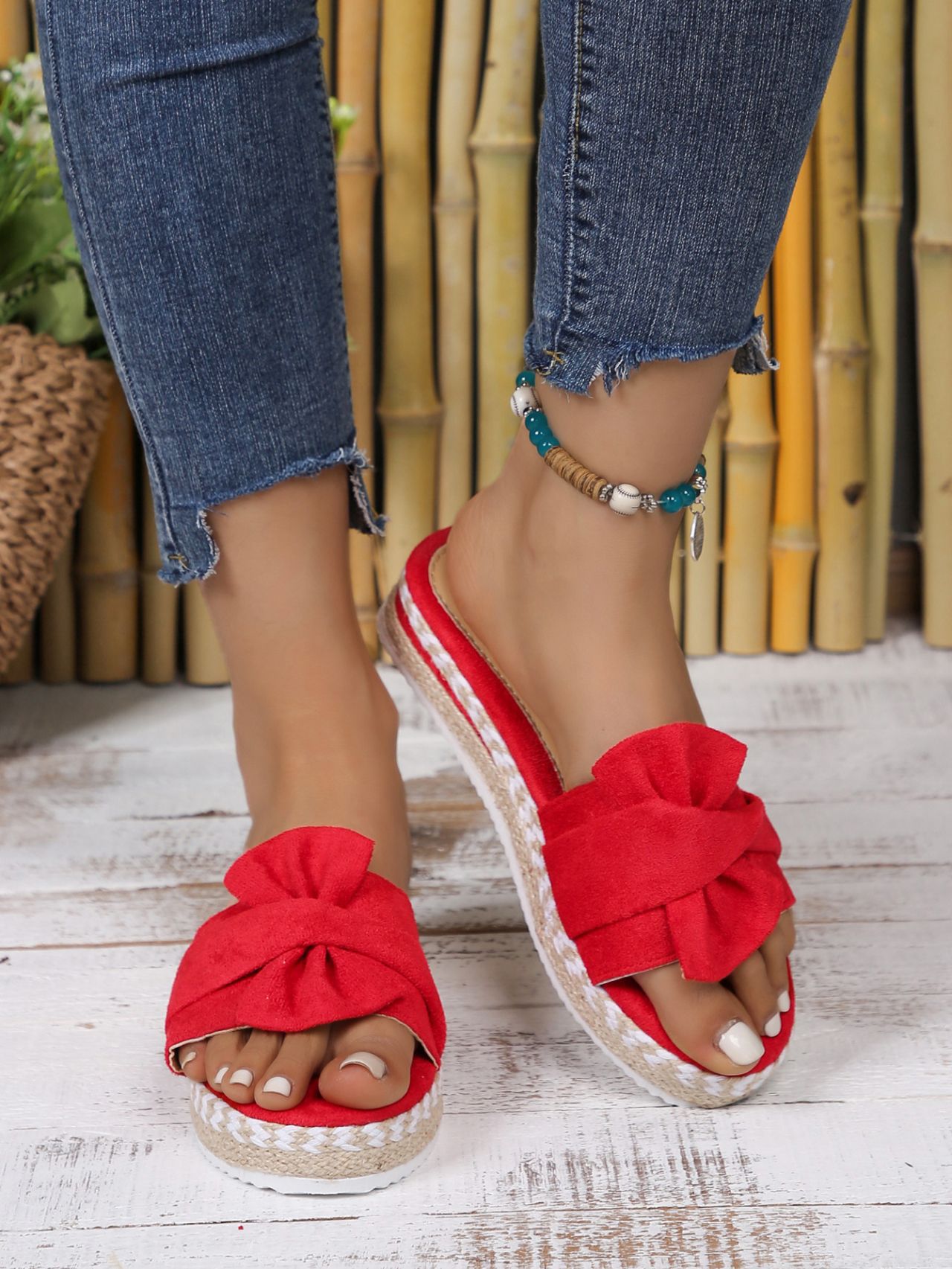 Women's Jute Rope Slippers - Comfort Fit - Sarah Express