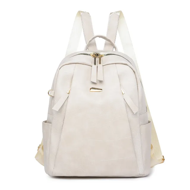 Bag Women's Backpack Casual Retro Large Capacity Outdoors Commute Travel Beige - Shop at LoveMi