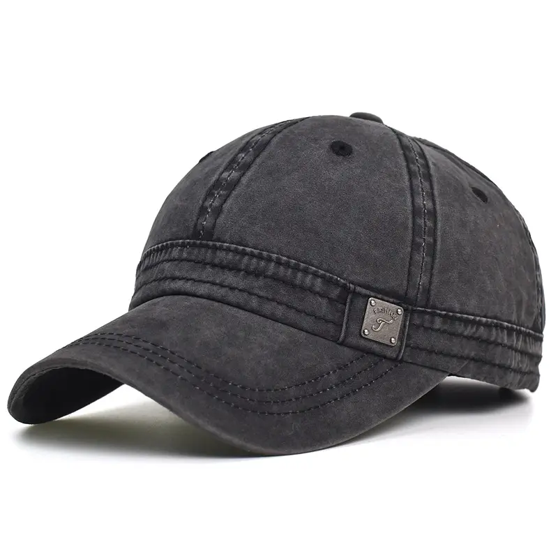 Washed Cotton Retro Soft-top Baseball Cap Trendy