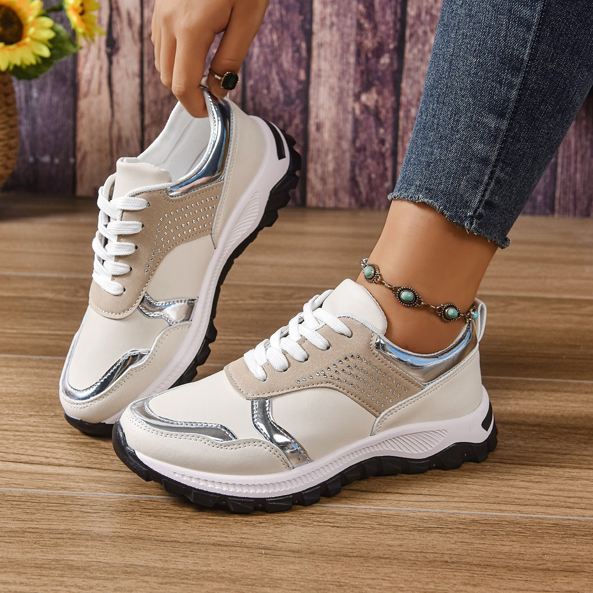 Plus-size Sporty Casual Shoes Autumn New Arrival With A Thick Sole