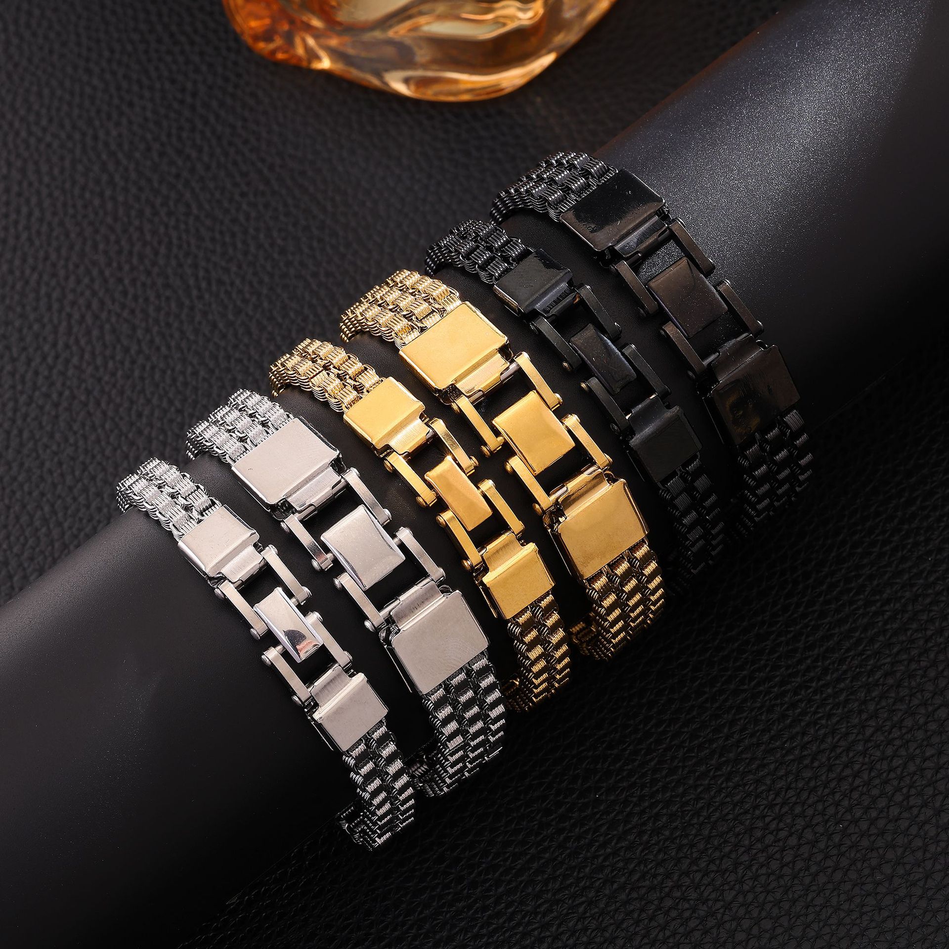 Stainless Steel Men's Bracelet Line Creative Design