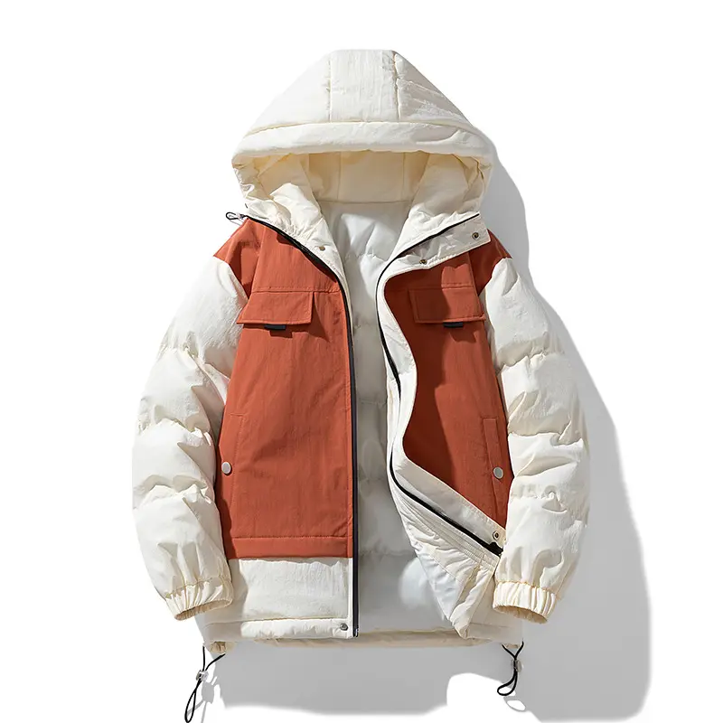 Couple's Winter Cotton-padded Coat Japanese Stitching Hooded