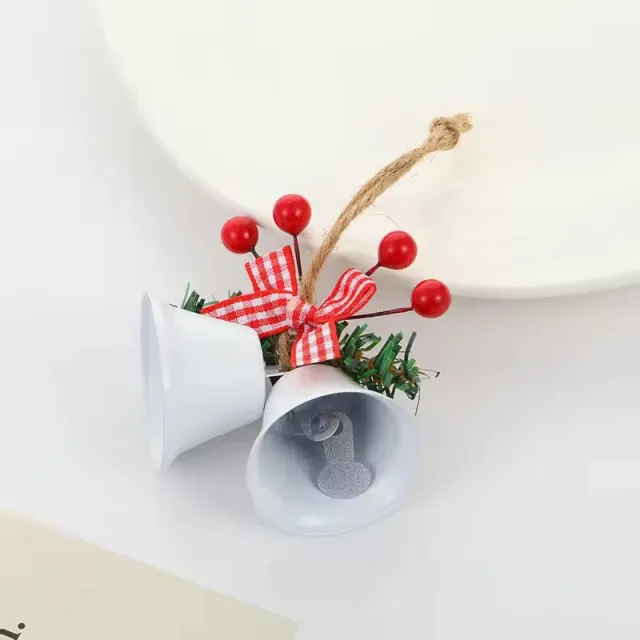 Bow Hemp Rope Jingling Bell Decoration White - Shop at LoveMi