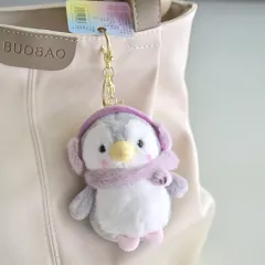 Penguin Plush Toy Key Chain Pendant - Light Gray - View 1