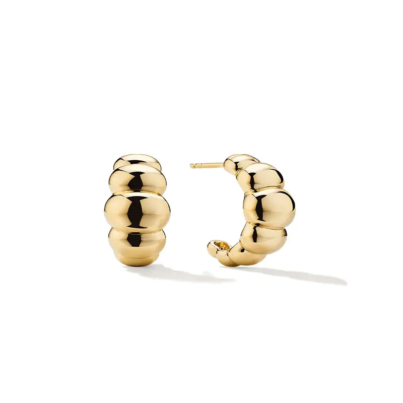 Original Design Metal Twist Stud Earrings
