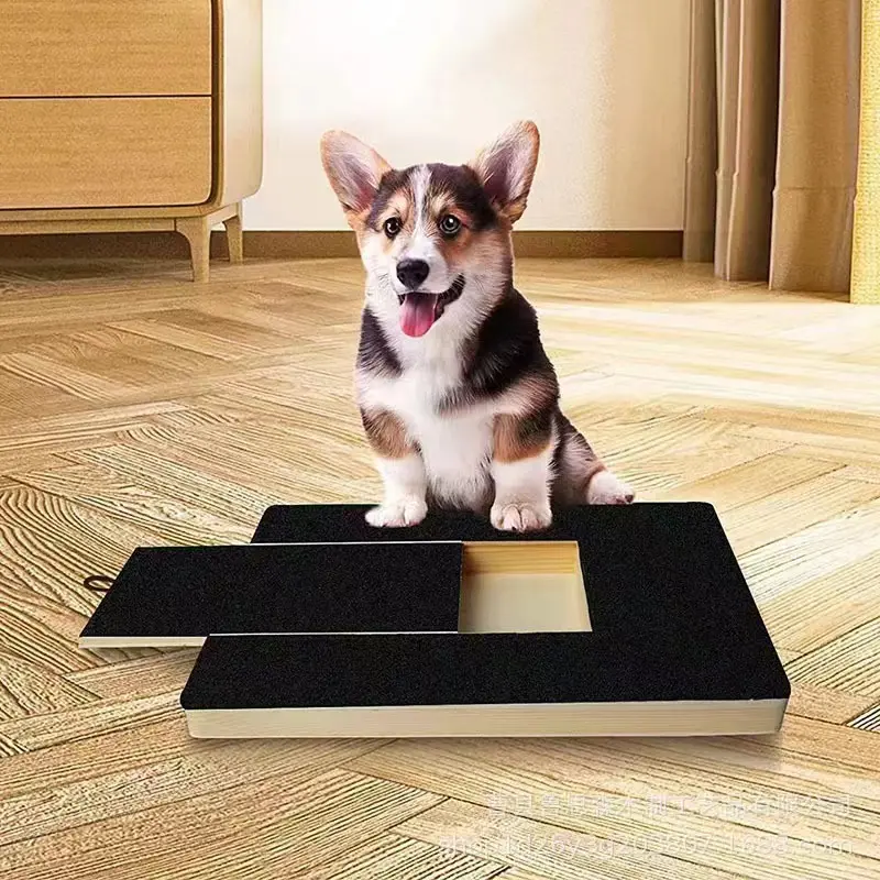 Pet Wooden Nail Scraper Board - Solid Wood Dog File Grooming Tool