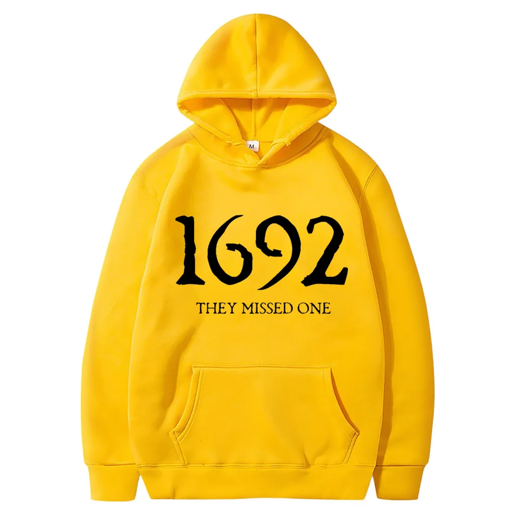 Women's Missing A Hooded Printed Sweater - Yellow