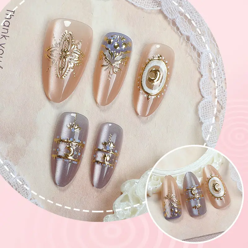 30-piece Box Of Dreamy Starlight Monthly Wearable Nails