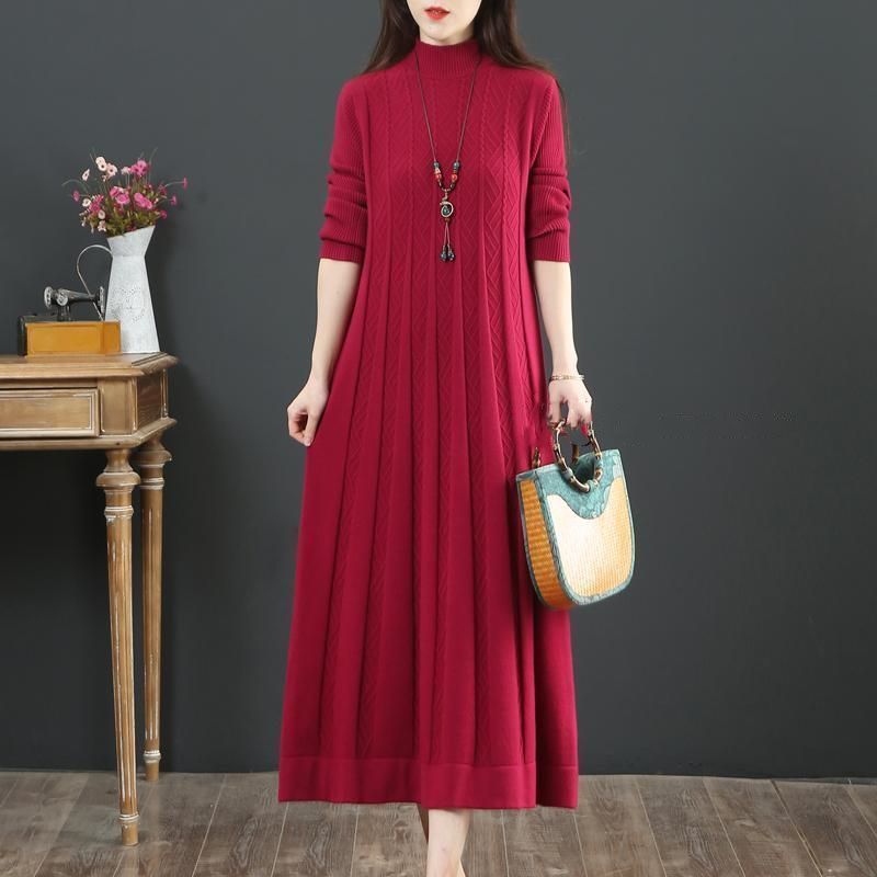 Title 5, Plus Size Long Sleeve Long Dress Women