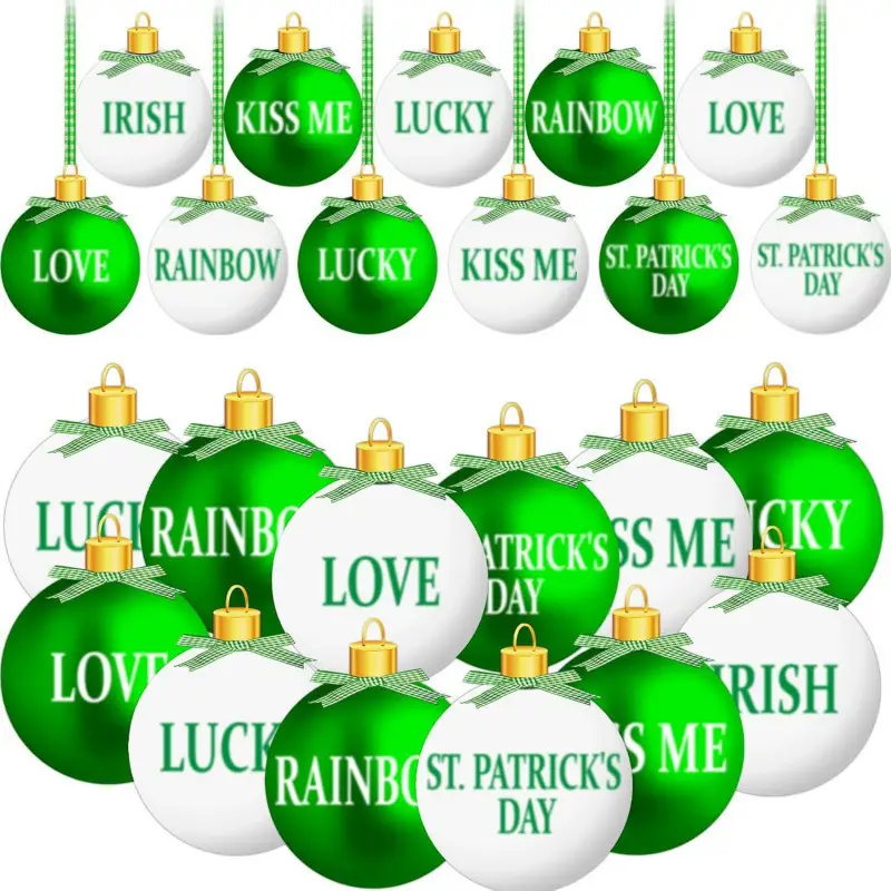 Four-Leaf Clover Hat Ball St Patrick's Day Ornaments