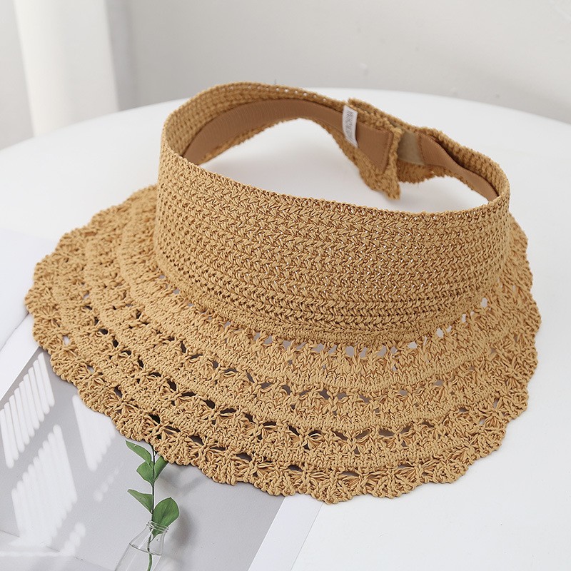 Lace Straw Hat Khaki