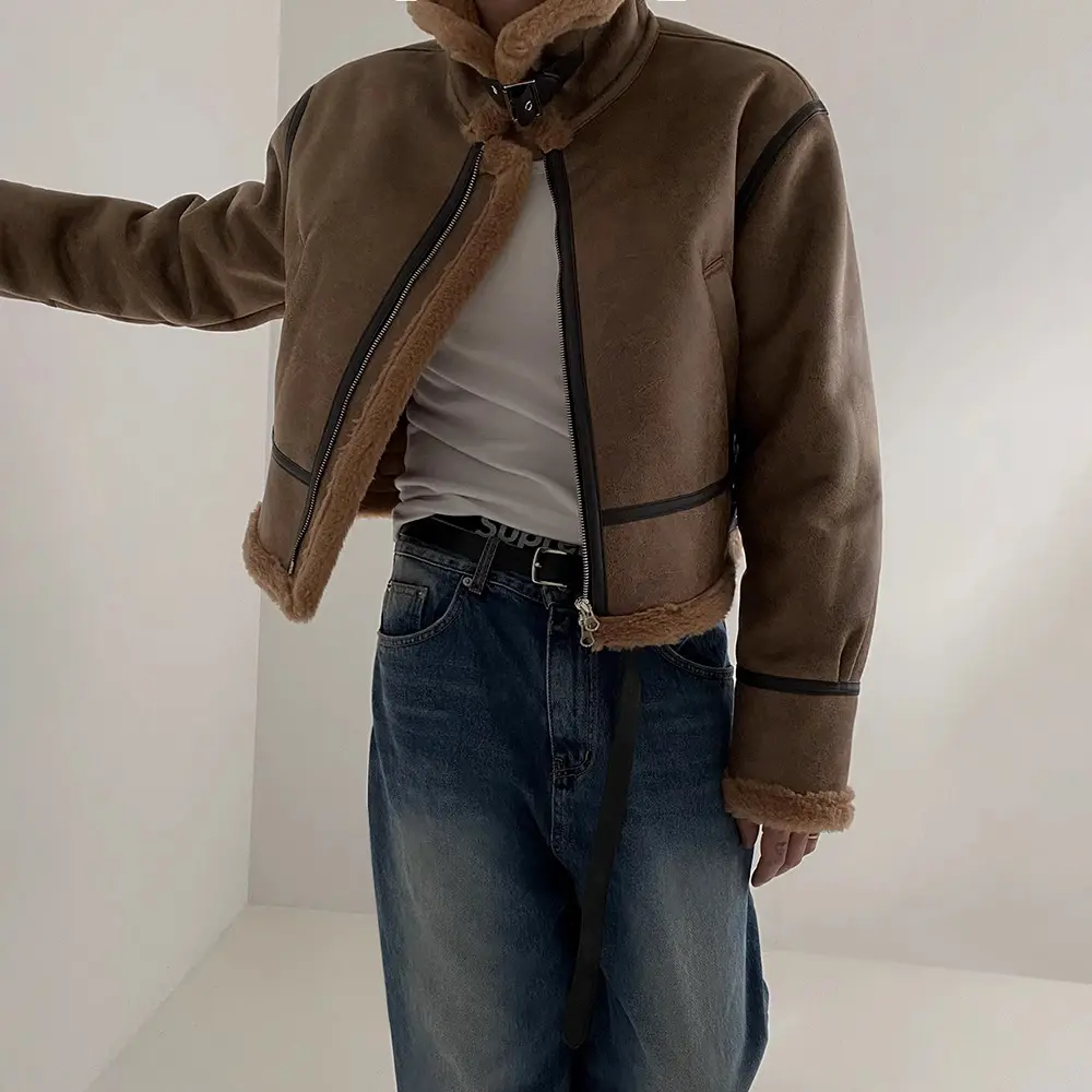 South Korea Fur Integrated Cotton Coat Loose