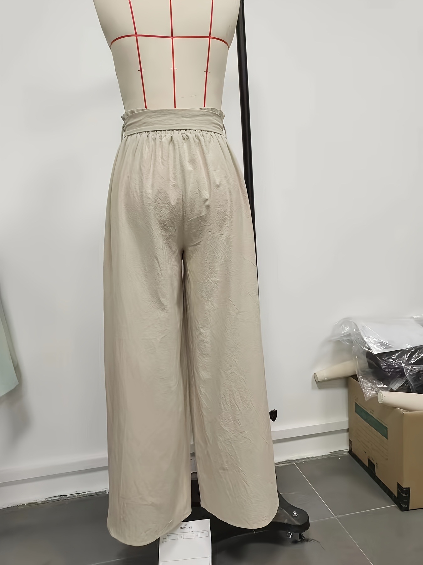 Pantalones de mujer de imitación de lino y algodón, cintura alta ajusta 2621b724 5356 439f Bab0 475c310d3ee9