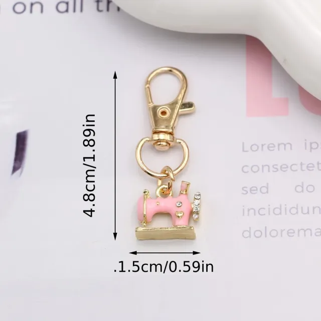 DIY Korean style Jewelry Accessories K Gold Color Enamel Alloy Pendant Pink - Shop at LoveMi