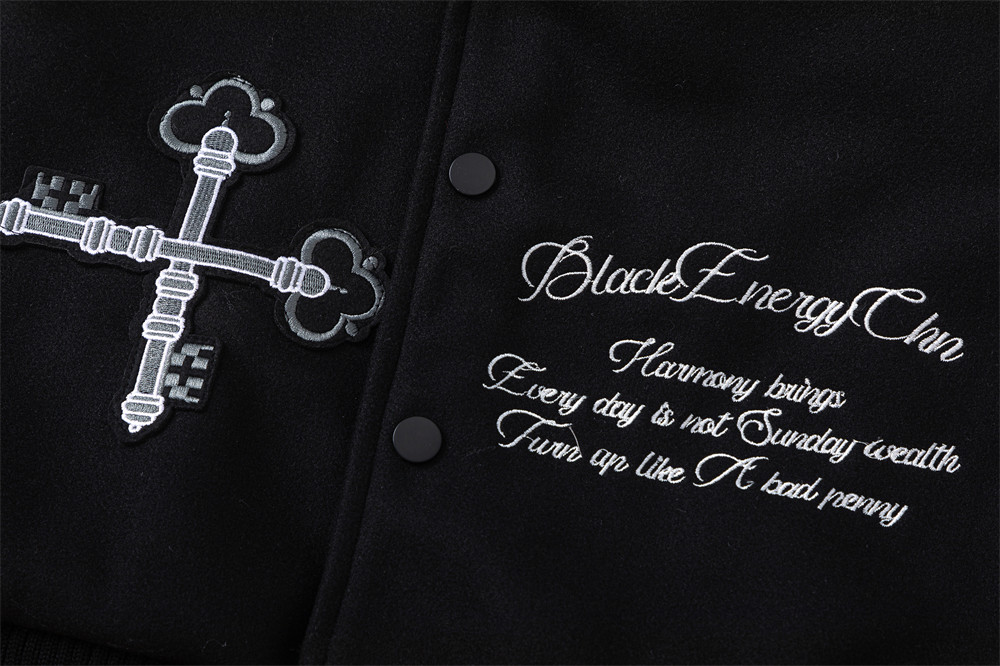 Machine Embroidery Baseball Uniform Jacket Male - Image 16