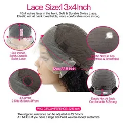 12a Water Wave Human Hair 13x4 Lace Front Wig - 13X4Lacefrontwig - View 1