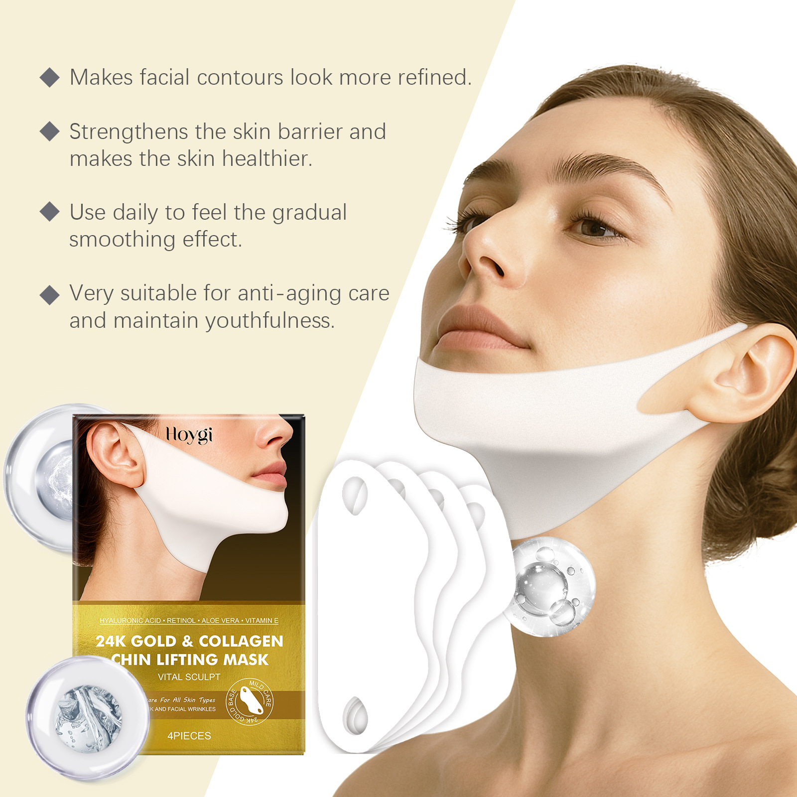 Tightening Facial Mask Mild Moisturizing And Nourishing Soft And Shiny Skin Care 4