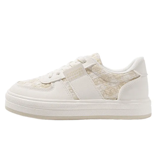 Japanese Style White Thick Bottom Leisure Sports Board Shoes Beige - Shop at LoveMi