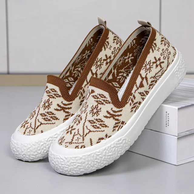 Summer Mesh Breathable Slip on Lofter Pumps Brown - Shop at LoveMi