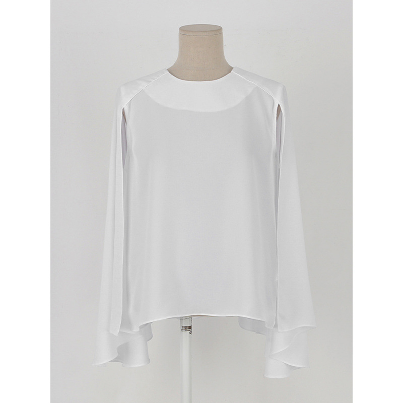 Wind-style Sleeveless Shirt Slim-fit Solid-color Top