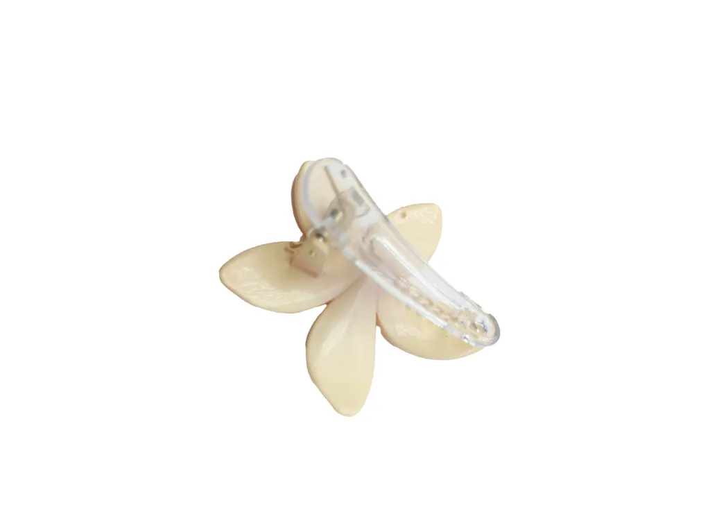Women's Colorful Egg Flower Barrettes - Duck Clip Yellow