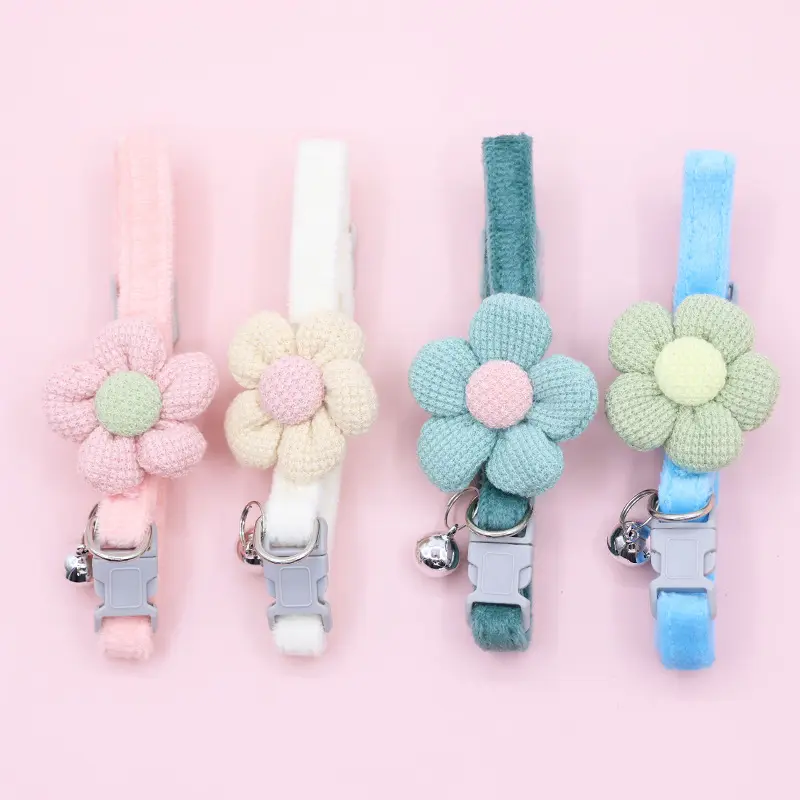 Cute Cartoon Flower Pet Collar And Leash