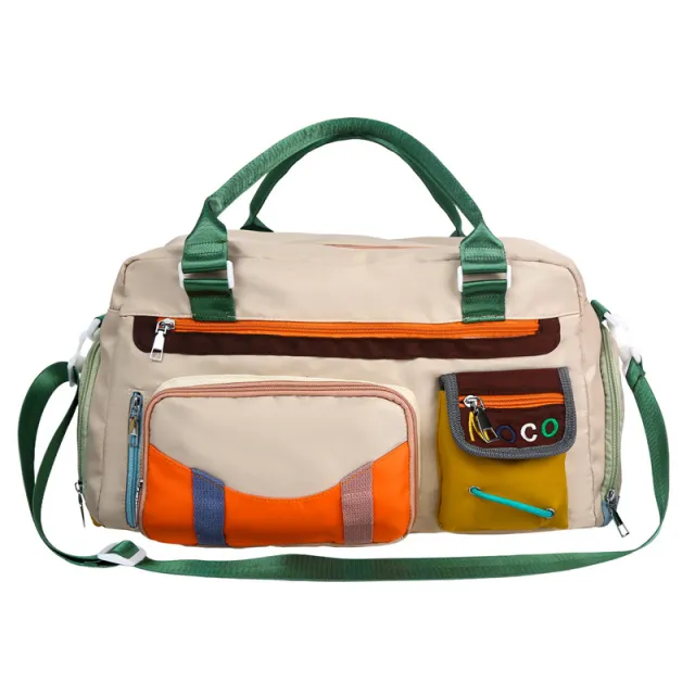 Summer Large Capacity Sports Fitness Shoulder Messenger Bag Khaki - Shop at LoveMi