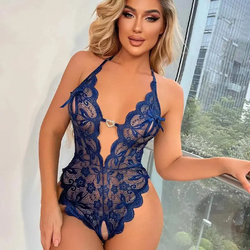 Womens Sexy Non-see-through Open-crotch Bodysuit