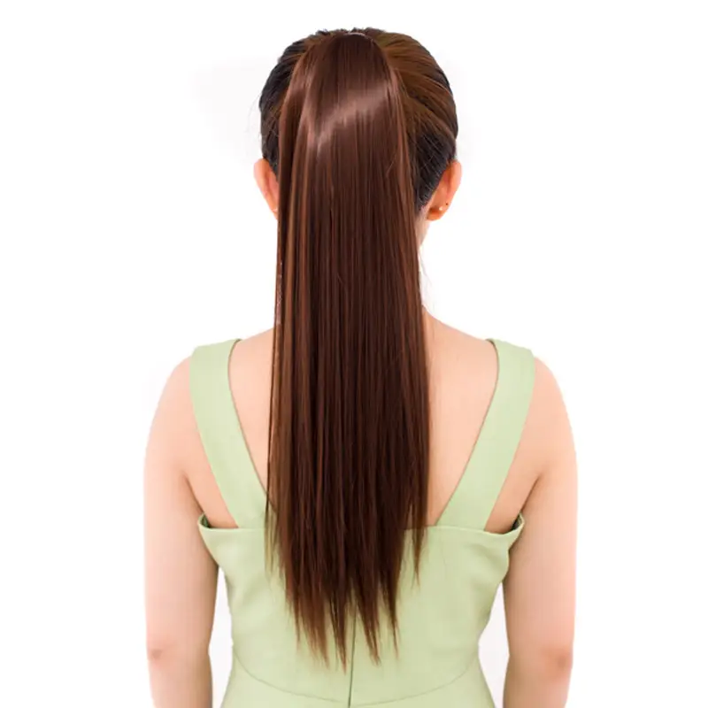 Lace-up Fashion Soft Wig Ponytail Realistic Matte Silk Long Straight Hair