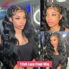 13x6 Front Lace Body Wave Lace Front Wig Human Hair - 24Inch - View 1