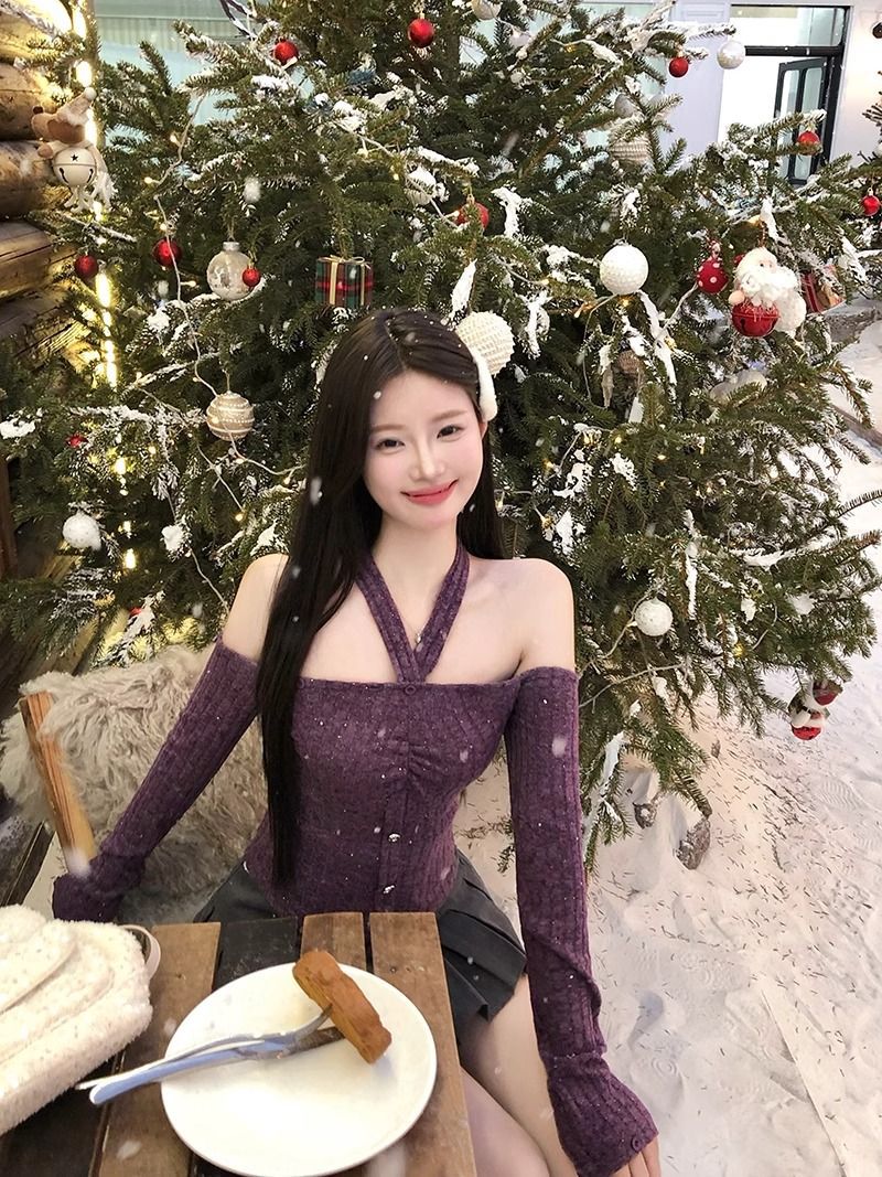 Lila Damenpullover – Stylingoption