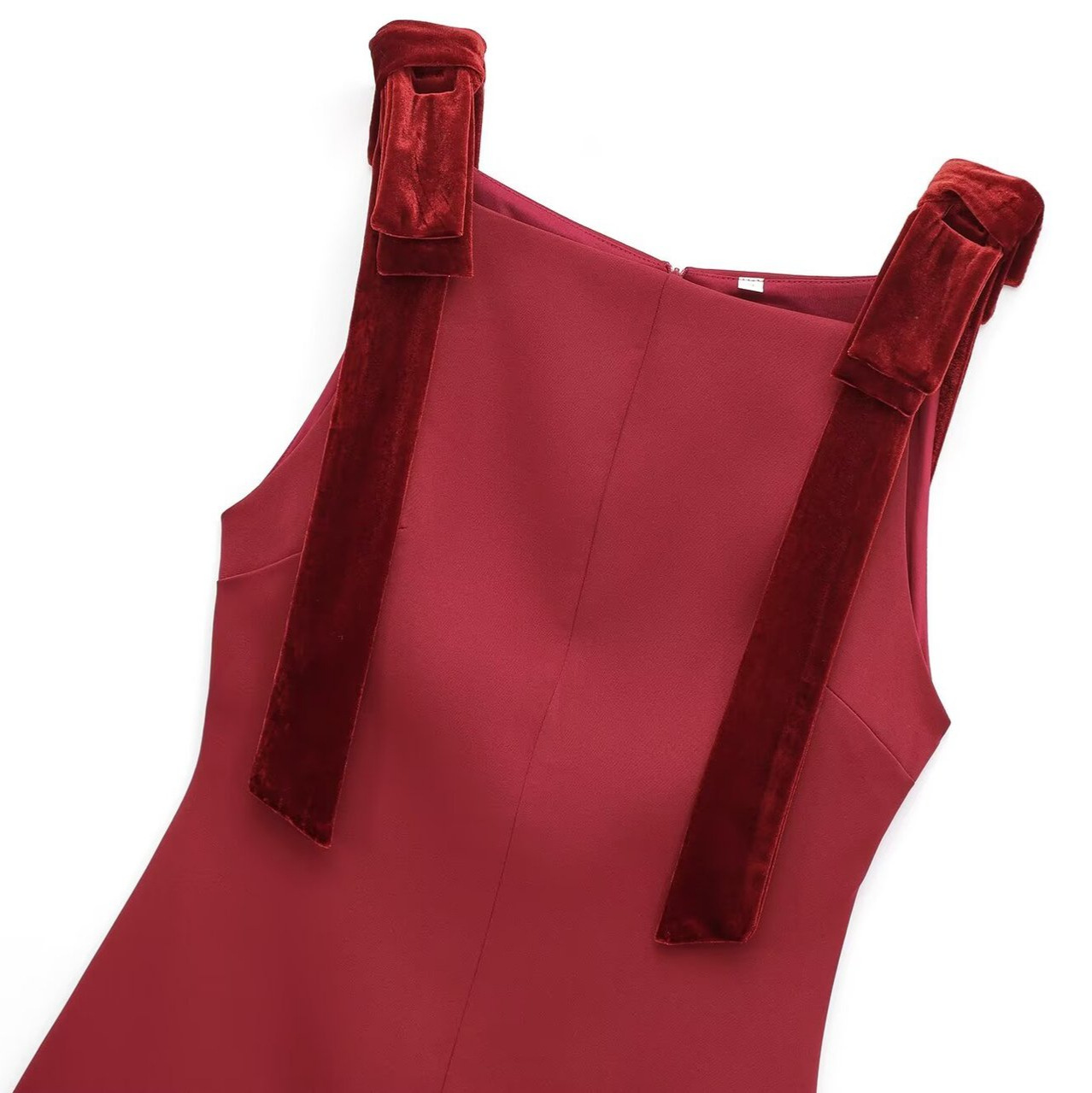 Simple Velvet Bowknot Decoration Dress